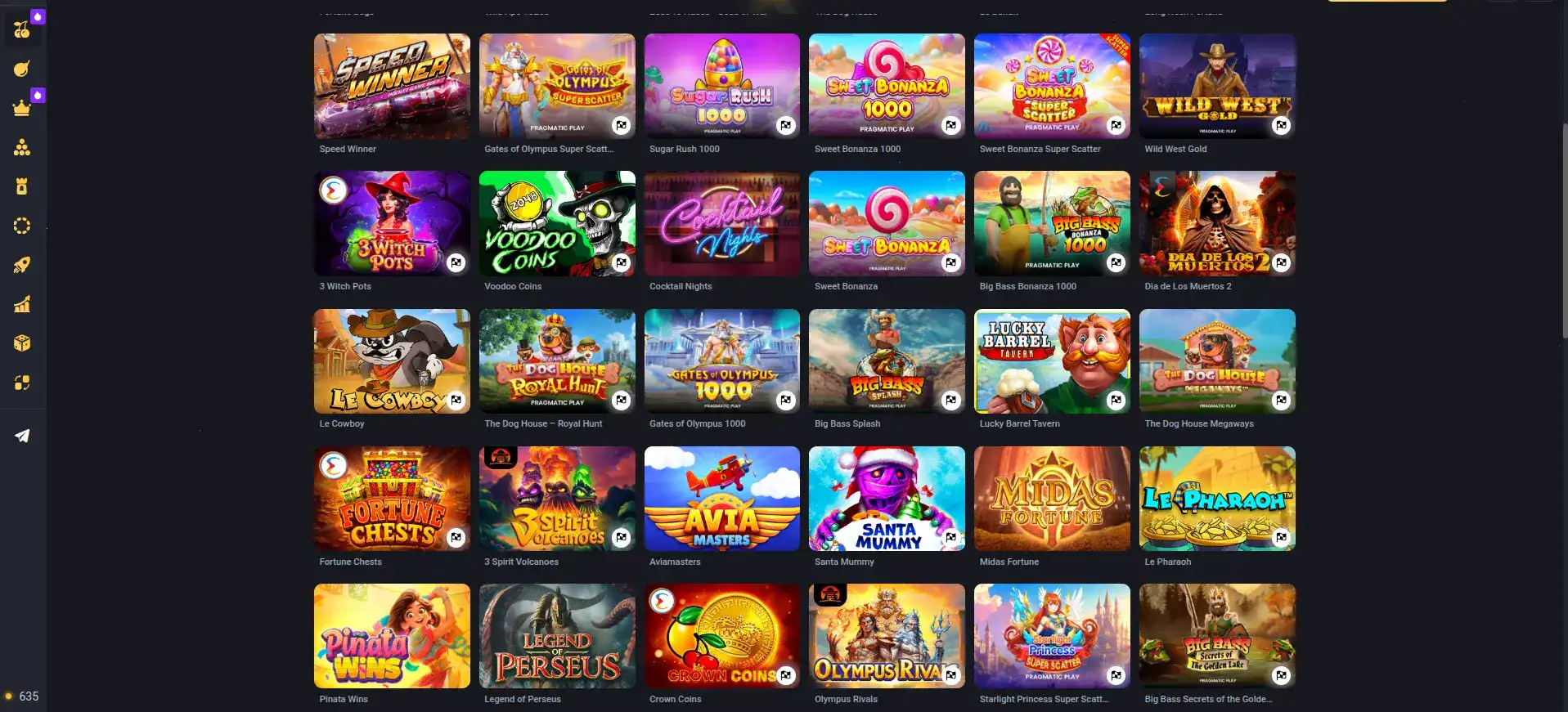 QQBET казино интерфейс слотов